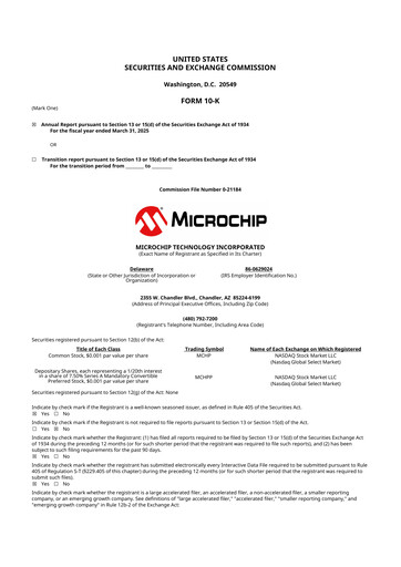 Thumbnail Microchip Technology 10-K Annual Report 2025