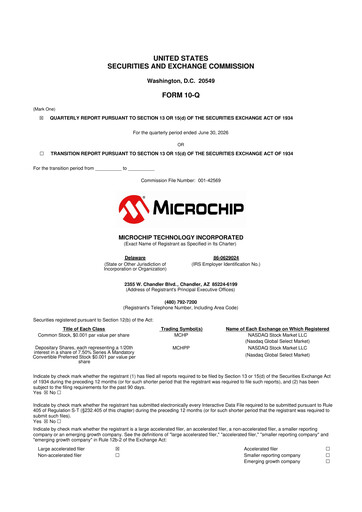 Thumbnail Microchip Technology 10-Q Quarterly Report FY2027 