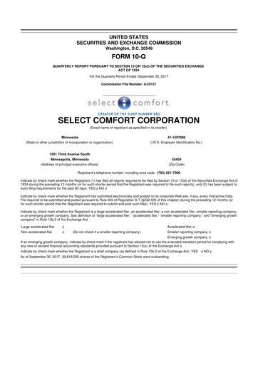 Thumbnail Sleep Number 10-Q Quarterly Report FY2017 