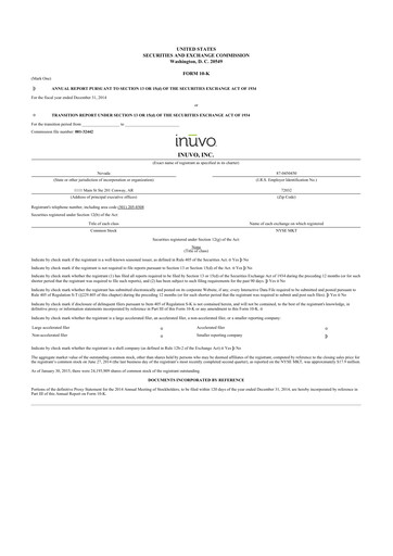 Thumbnail Inuvo 10-K Annual Report 2014