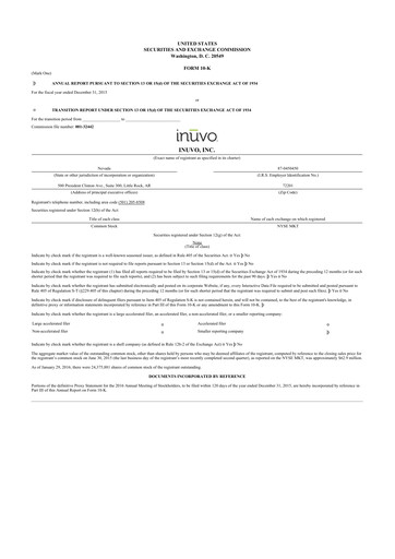 Thumbnail Inuvo 10-K Annual Report 2015