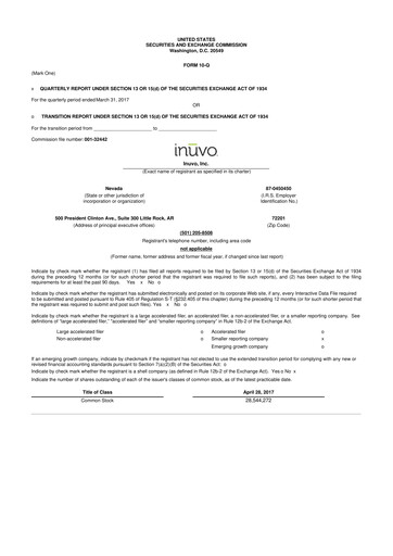 Thumbnail Inuvo 10-Q Quarterly Report FY2017 