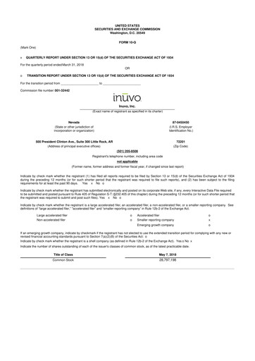 Thumbnail Inuvo 10-Q Quarterly Report FY2018 