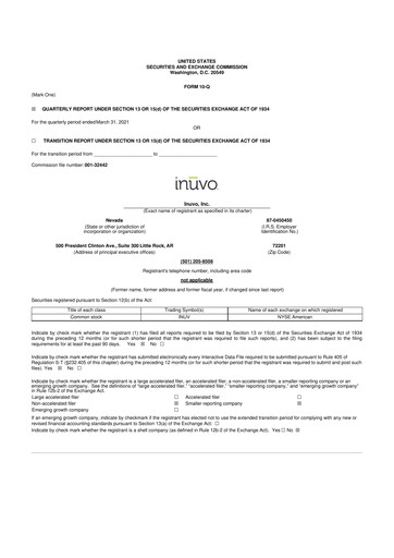 Thumbnail Inuvo 10-Q Quarterly Report FY2021 