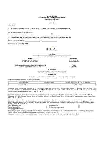 Thumbnail Inuvo 10-Q Quarterly Report FY2021 