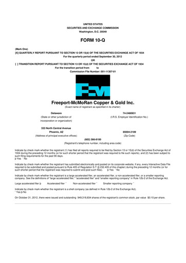 Vorschaubild Freeport-McMoRan 10-Q Quartalsbericht 2012 