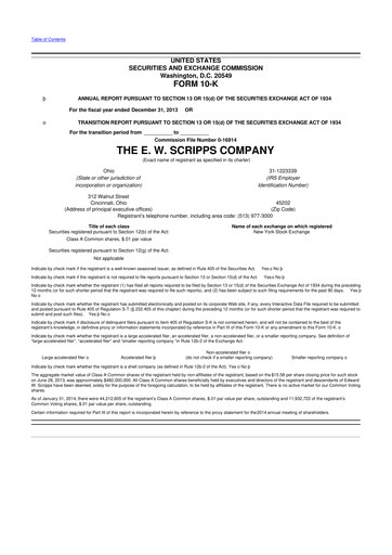 Thumbnail E. W. Scripps Company
 10-K Annual Report 2013
