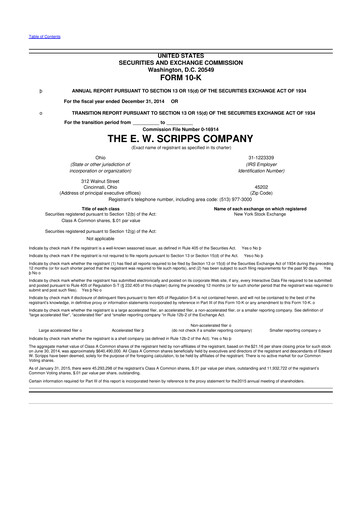 Thumbnail E. W. Scripps Company
 10-K Annual Report 2014