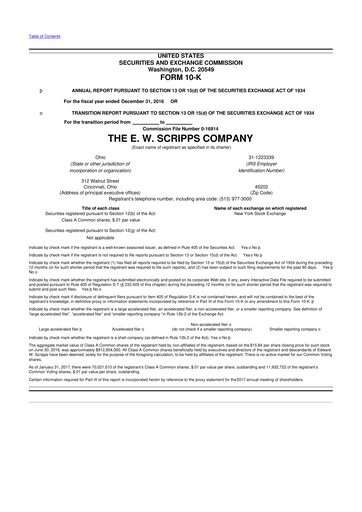 Thumbnail E. W. Scripps Company
 10-K Annual Report 2016
