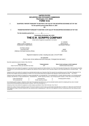 Thumbnail E. W. Scripps Company
 10-Q Quarterly Report FY2024 