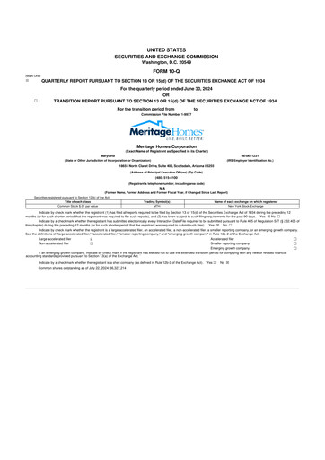 Thumbnail Meritage Homes 10-Q Quarterly Report FY2024 