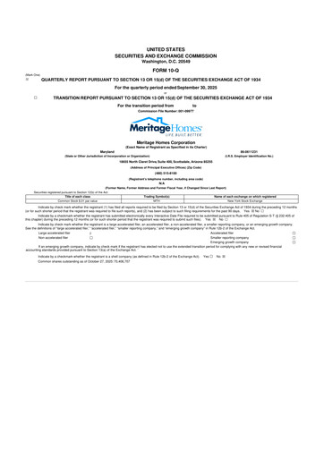 Thumbnail Meritage Homes 10-Q Quarterly Report FY2025 