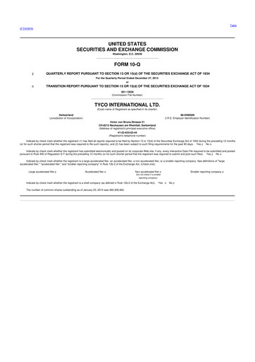 Miniature Johnson Controls
 10-Q Rapport trimestriel 2014 