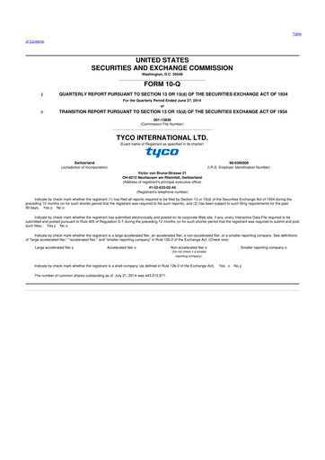 Miniature Johnson Controls
 10-Q Rapport trimestriel 2014 