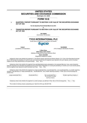Miniature Johnson Controls
 10-Q Rapport trimestriel 2016 