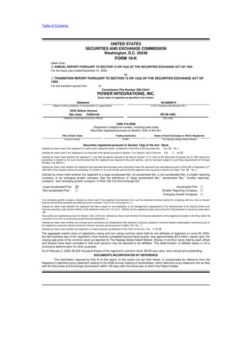 Thumbnail Power Integrations
 10-K Annual Report 2025