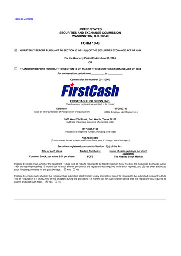 Thumbnail FirstCash 10-Q Quarterly Report FY2024 