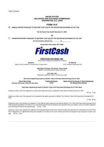Thumbnail FirstCash 10-K Annual Report 2025
