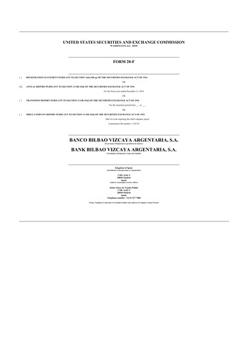 Thumbnail Banco Bilbao Vizcaya Argentaria 20-F Annual Report 2018