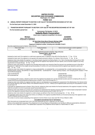 Thumbnail Isabella Bank Corporation 10-K Annual Report 2022