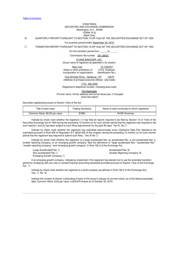 Thumbnail Evans Bancorp 10-Q Quarterly Report FY2019 