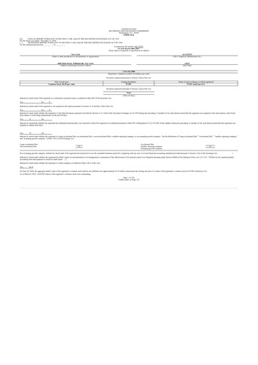 Thumbnail Evans Bancorp 10-K Annual Report 2020