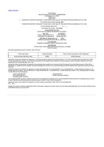 Thumbnail Evans Bancorp 10-Q Quarterly Report FY2021 