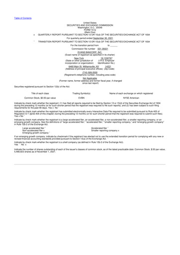 Thumbnail Evans Bancorp 10-Q Quarterly Report FY2021 