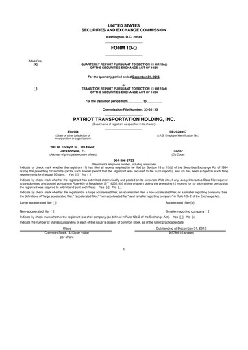 Thumbnail FRP Holdings
 10-Q Quarterly Report FY 