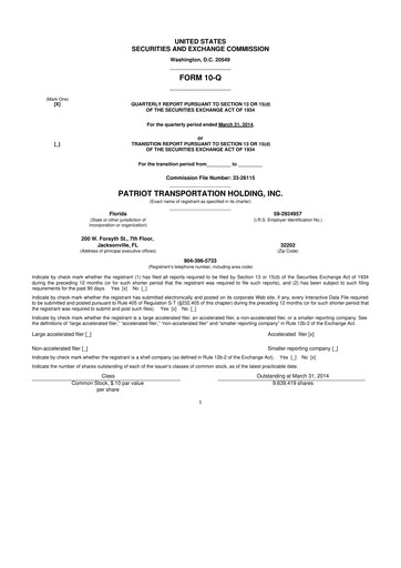 Thumbnail FRP Holdings
 10-Q Quarterly Report FY 