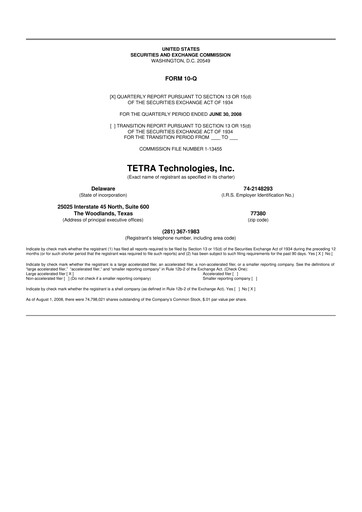 Thumbnail Tetra Technologies 10-Q Quarterly Report FY 