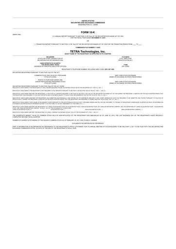 Thumbnail Tetra Technologies 10-K Annual Report 2010