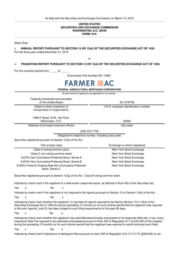 Thumbnail Federal Agricultural Mortgage Corporation 10-K Annual Report 2015