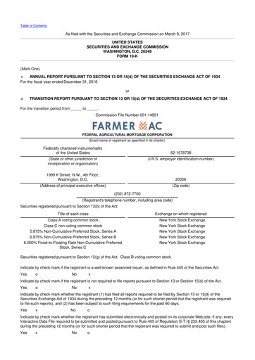 Thumbnail Federal Agricultural Mortgage Corporation 10-K Annual Report 2016