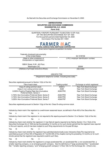 Thumbnail Federal Agricultural Mortgage Corporation 10-Q Quarterly Report FY2020 