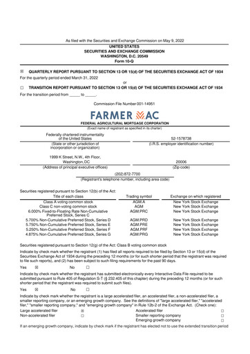 Thumbnail Federal Agricultural Mortgage Corporation 10-Q Quarterly Report FY2022 