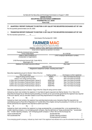 Thumbnail Federal Agricultural Mortgage Corporation 10-Q Quarterly Report FY2025 