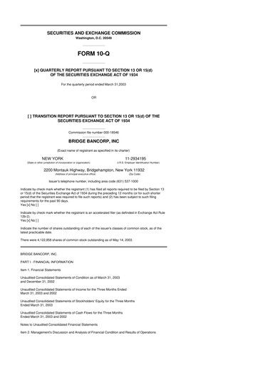 Miniature Dime Community Bancshares 10-Q Rapport trimestriel  