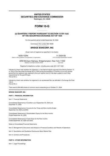 Miniature Dime Community Bancshares 10-Q Rapport trimestriel  