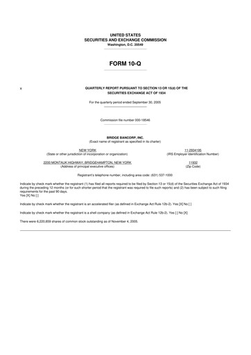 Miniature Dime Community Bancshares 10-Q Rapport trimestriel  