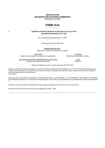 Miniature Dime Community Bancshares 10-Q Rapport trimestriel  