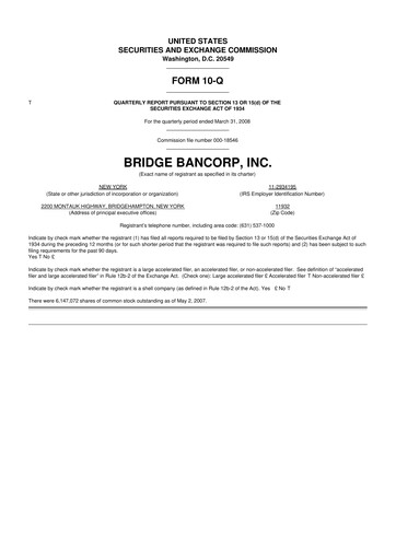 Miniature Dime Community Bancshares 10-Q Rapport trimestriel  