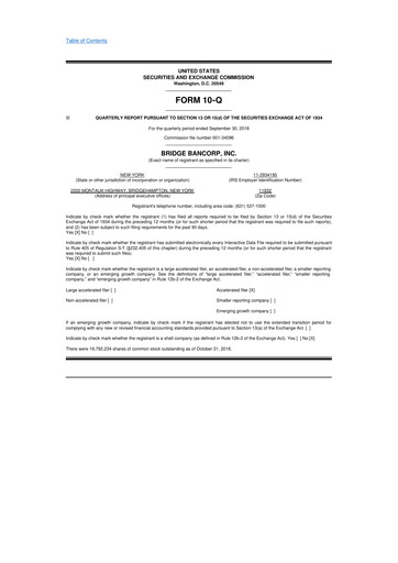 Miniature Dime Community Bancshares 10-Q Rapport trimestriel 2018 