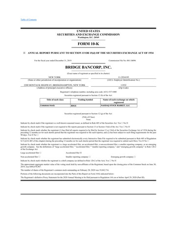 Thumbnail Dime Community Bancshares 10-K Annual Report 2019