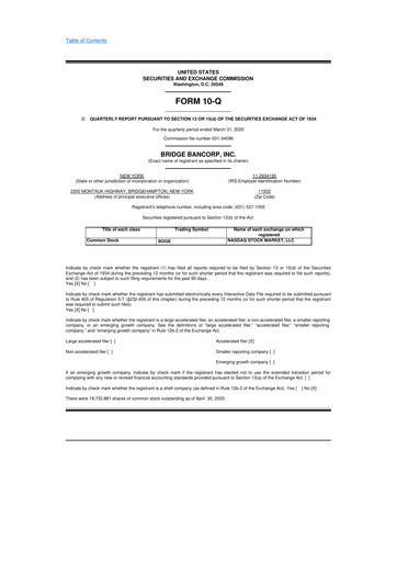 Miniature Dime Community Bancshares 10-Q Rapport trimestriel 2020 