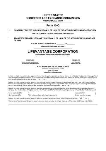 Thumbnail Lifevantage 10-Q Quarterly Report FY2014 