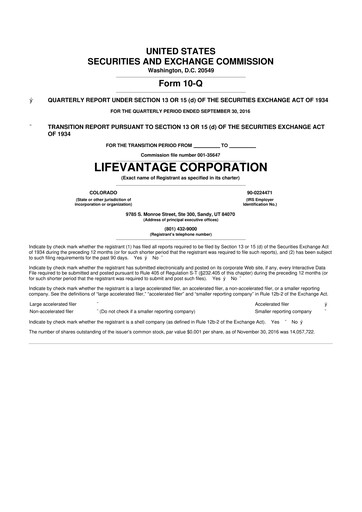 Thumbnail Lifevantage 10-Q Quarterly Report FY2016 