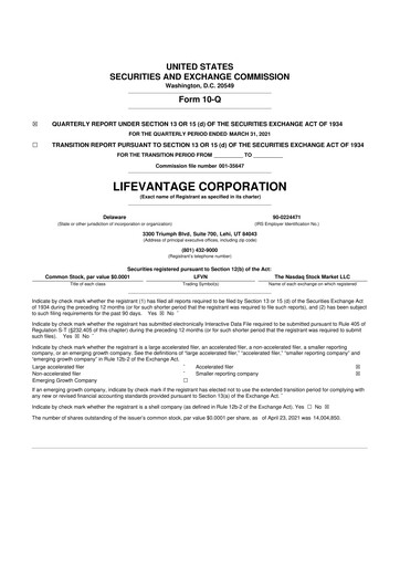 Thumbnail Lifevantage 10-Q Quarterly Report FY2021 