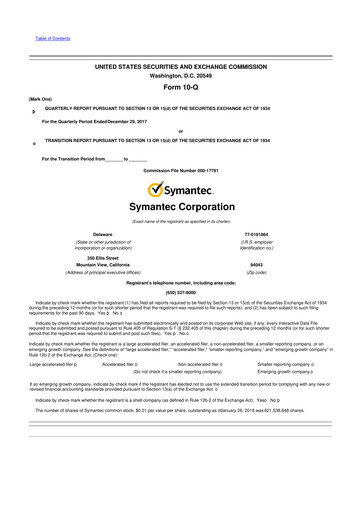 Thumbnail Gen Digital 10-Q Quarterly Report FY2018 