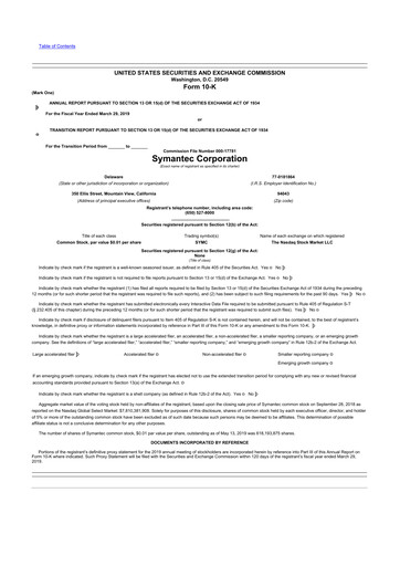 Thumbnail Gen Digital 10-K Annual Report 2019